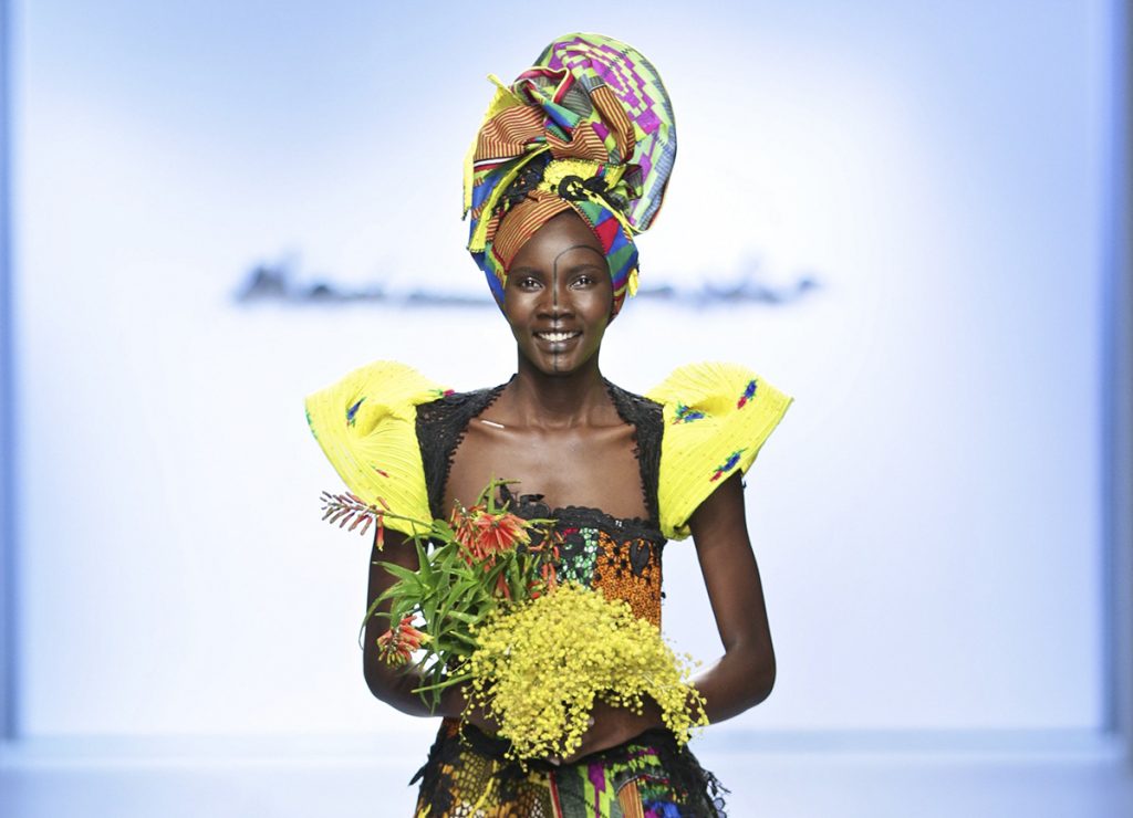 Wedding dress designed by Marianne Fassler. Photo courtesy of the Zeitz MOCAA Costume Institute.